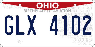 OH license plate GLX4102