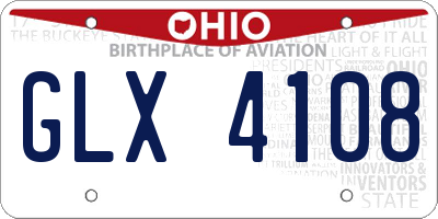 OH license plate GLX4108