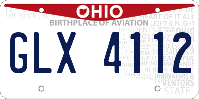 OH license plate GLX4112
