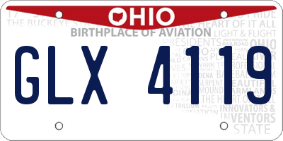OH license plate GLX4119