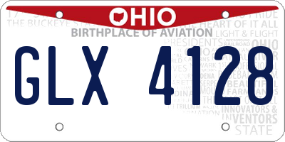 OH license plate GLX4128