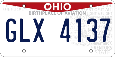 OH license plate GLX4137