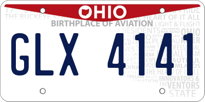 OH license plate GLX4141