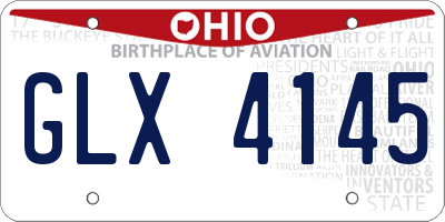 OH license plate GLX4145