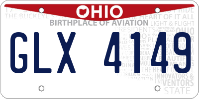 OH license plate GLX4149