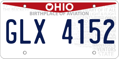 OH license plate GLX4152