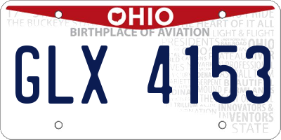 OH license plate GLX4153