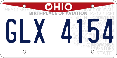 OH license plate GLX4154