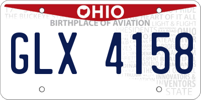OH license plate GLX4158