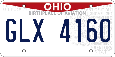 OH license plate GLX4160