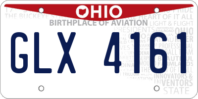 OH license plate GLX4161