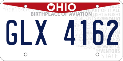 OH license plate GLX4162