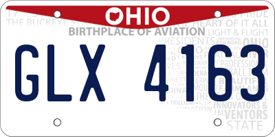 OH license plate GLX4163