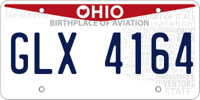 OH license plate GLX4164