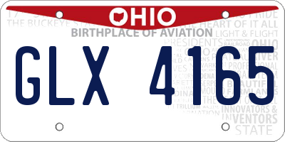 OH license plate GLX4165