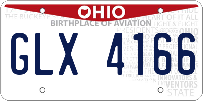 OH license plate GLX4166