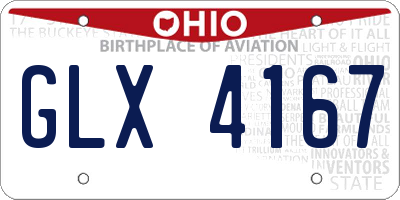 OH license plate GLX4167