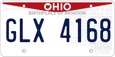 OH license plate GLX4168