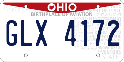 OH license plate GLX4172