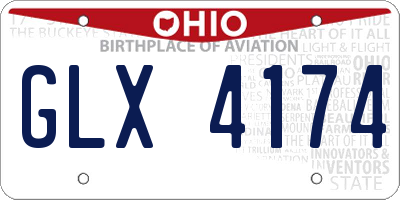 OH license plate GLX4174