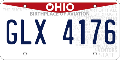 OH license plate GLX4176