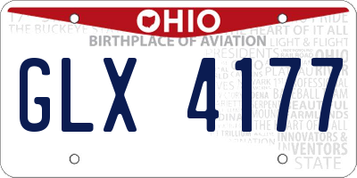 OH license plate GLX4177
