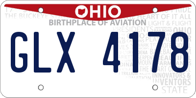 OH license plate GLX4178