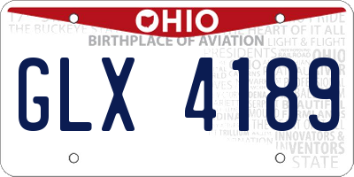 OH license plate GLX4189