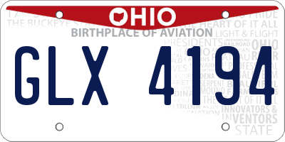 OH license plate GLX4194