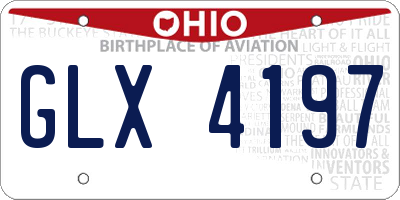 OH license plate GLX4197