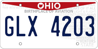 OH license plate GLX4203