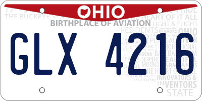 OH license plate GLX4216