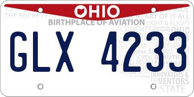 OH license plate GLX4233