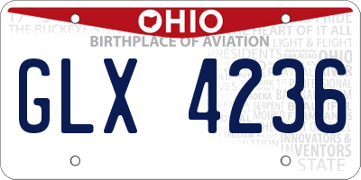 OH license plate GLX4236