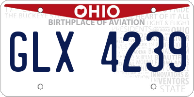 OH license plate GLX4239