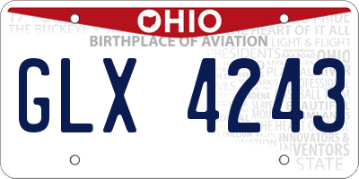 OH license plate GLX4243