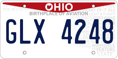OH license plate GLX4248