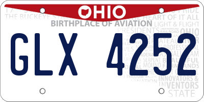 OH license plate GLX4252