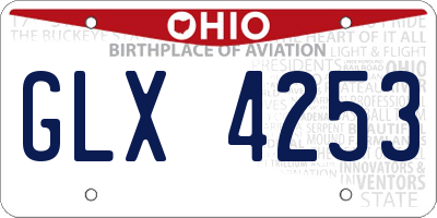 OH license plate GLX4253