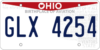 OH license plate GLX4254