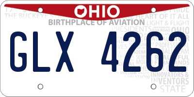 OH license plate GLX4262