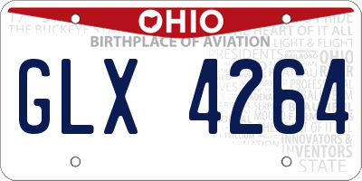 OH license plate GLX4264