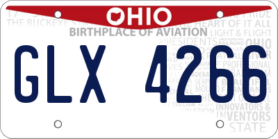 OH license plate GLX4266