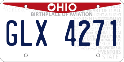 OH license plate GLX4271
