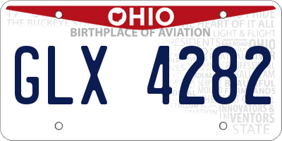 OH license plate GLX4282