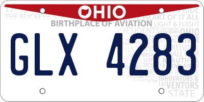 OH license plate GLX4283