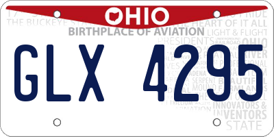 OH license plate GLX4295