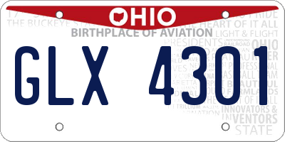 OH license plate GLX4301