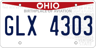 OH license plate GLX4303