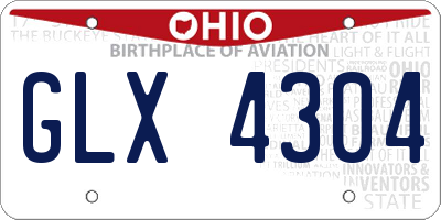 OH license plate GLX4304